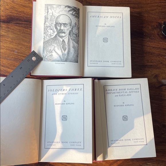 3 Rudyard Kipling Vintage Books (Maroon Brick Red) American Notes Barrack Notes - Picture 6 of 11